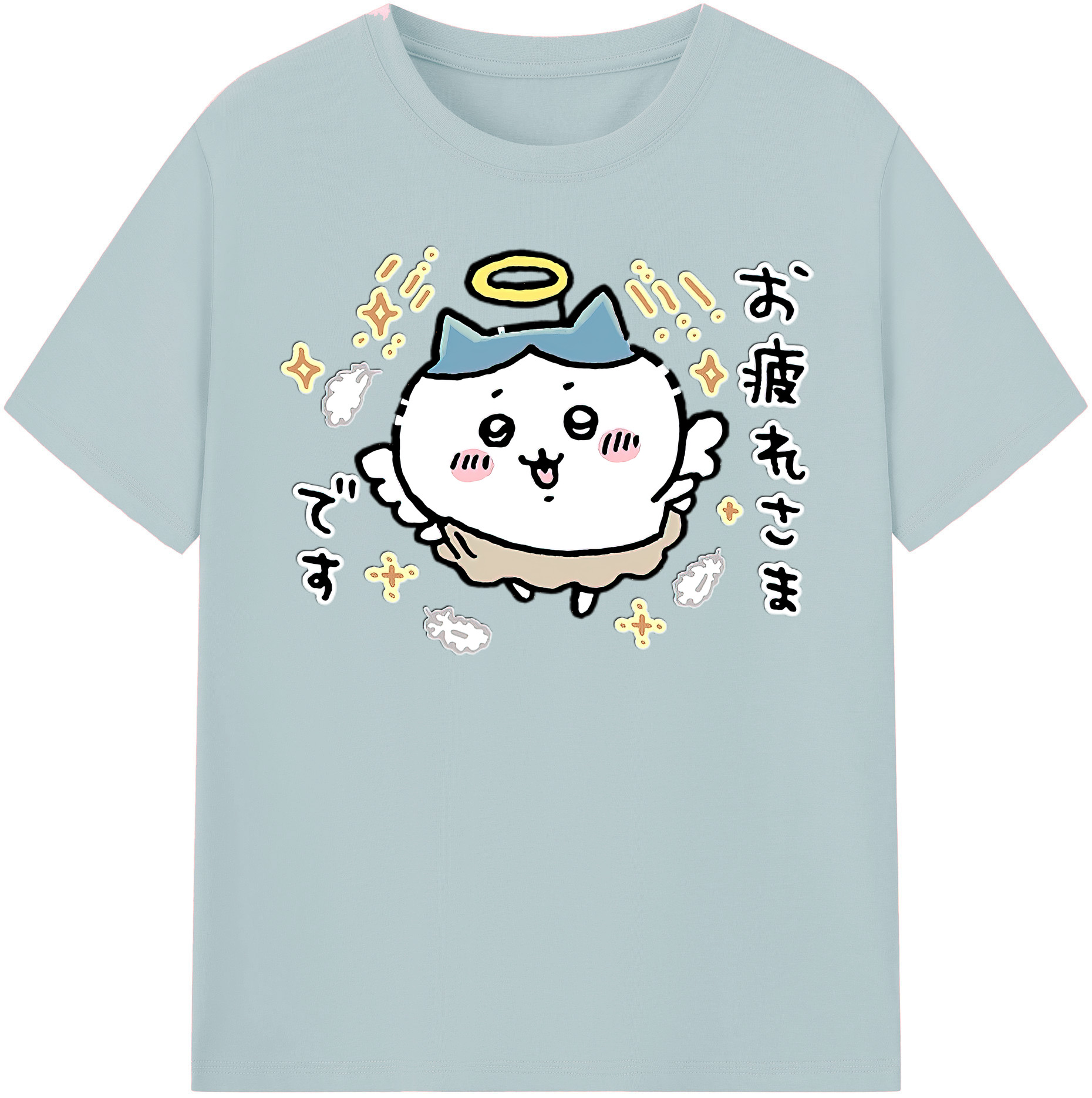 （画像用） ちいかわ ハチワレ Chii-kawa hachiware 綿100％半袖Tシャツ（フロントプリント）
